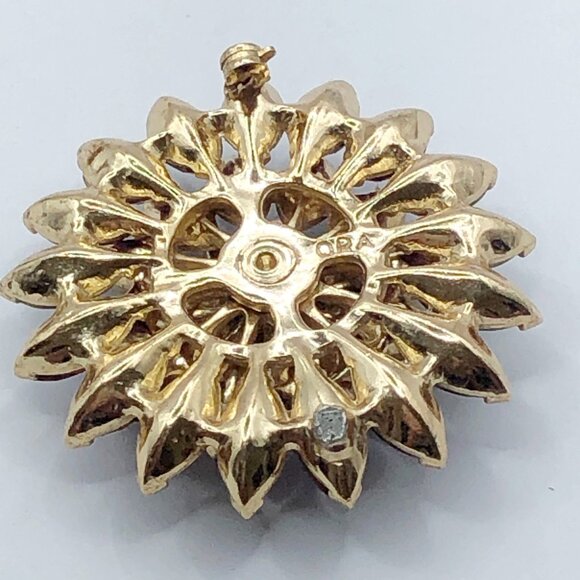 Vintage Purple Floral Screw Back Earrings + Bonus Brooch (Needs Repair) - Picture 7 of 14